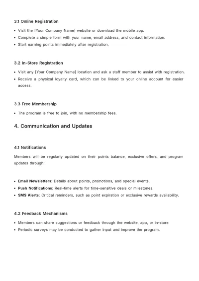 Free Retail Customer Loyalty Program Template to Edit Online