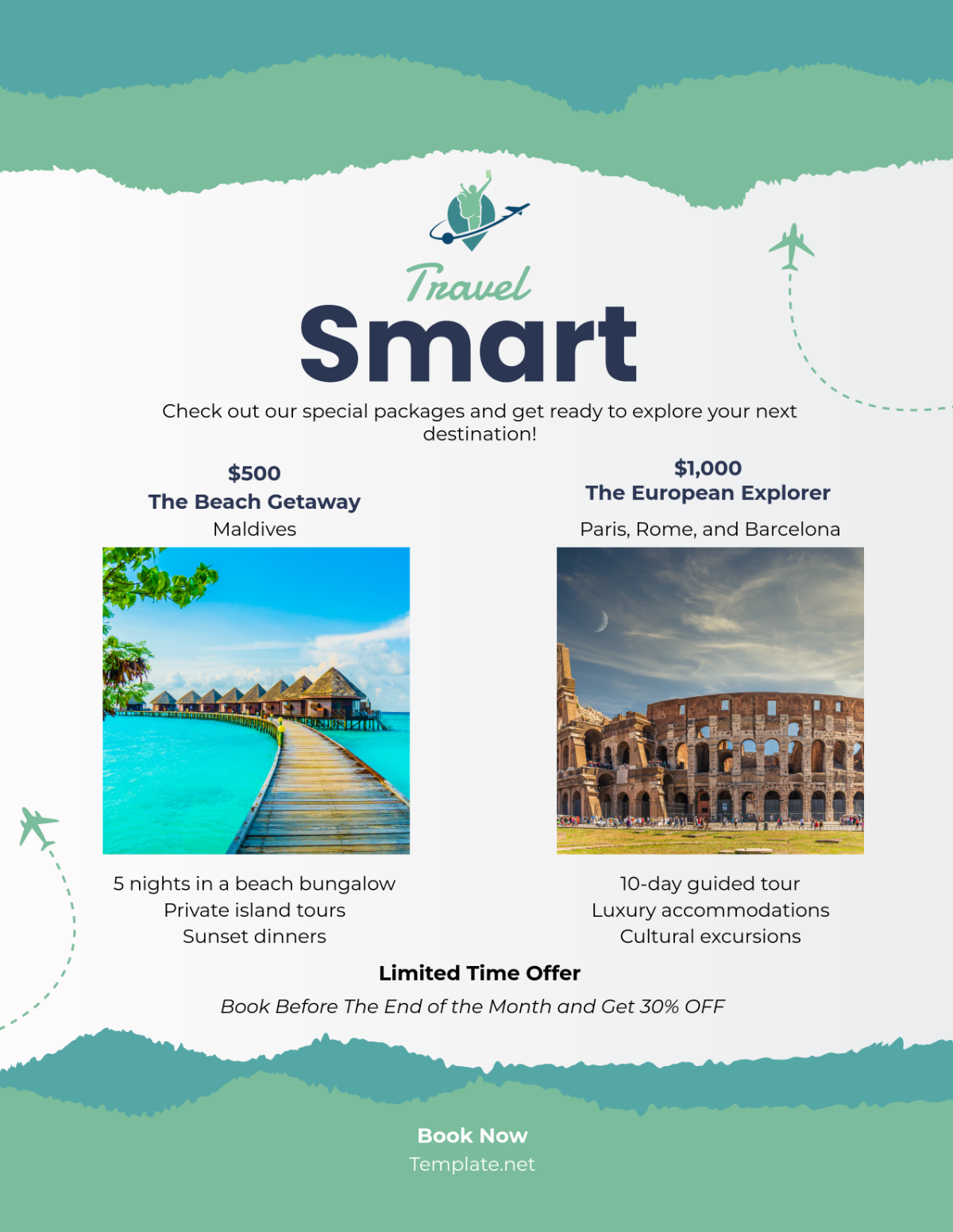 Tourism Package Flyer Template - Edit Online & Download