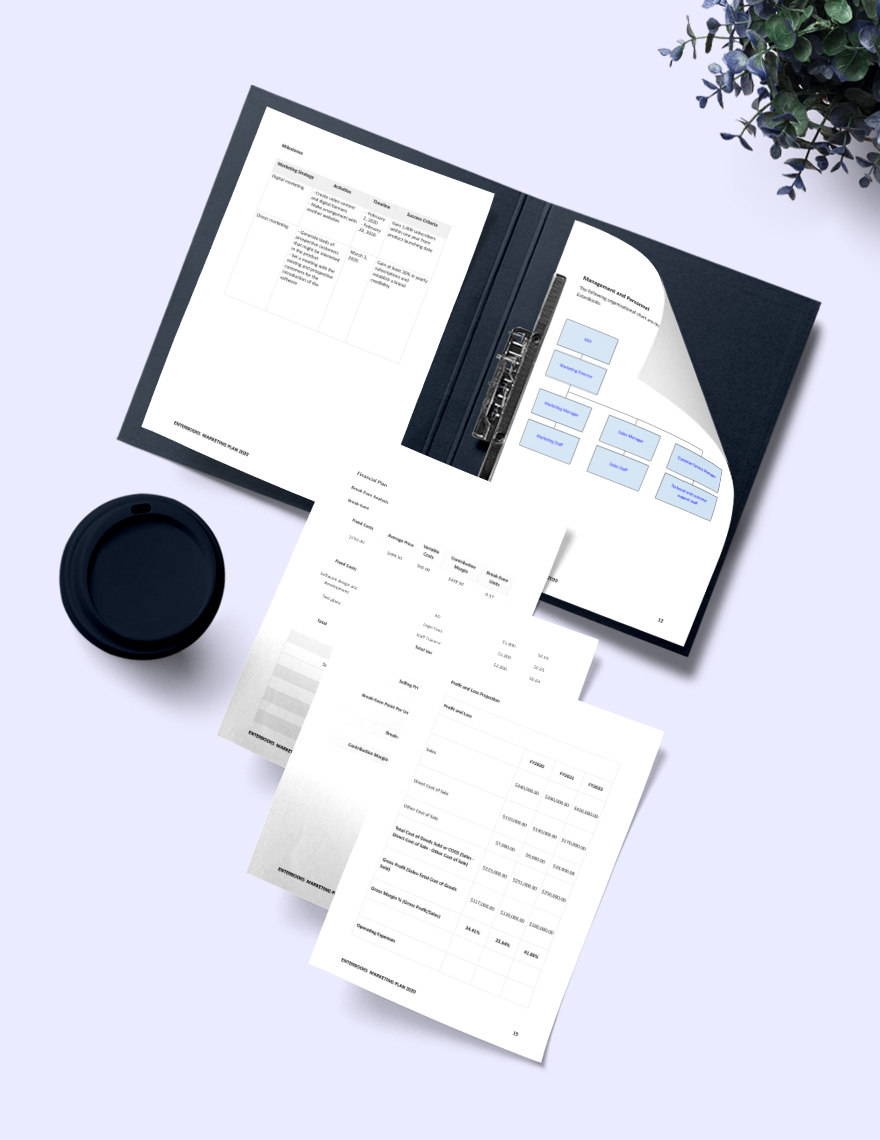 IT Product Marketing Plan Template layout