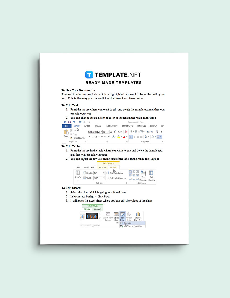 Web Usability Report Template instruction