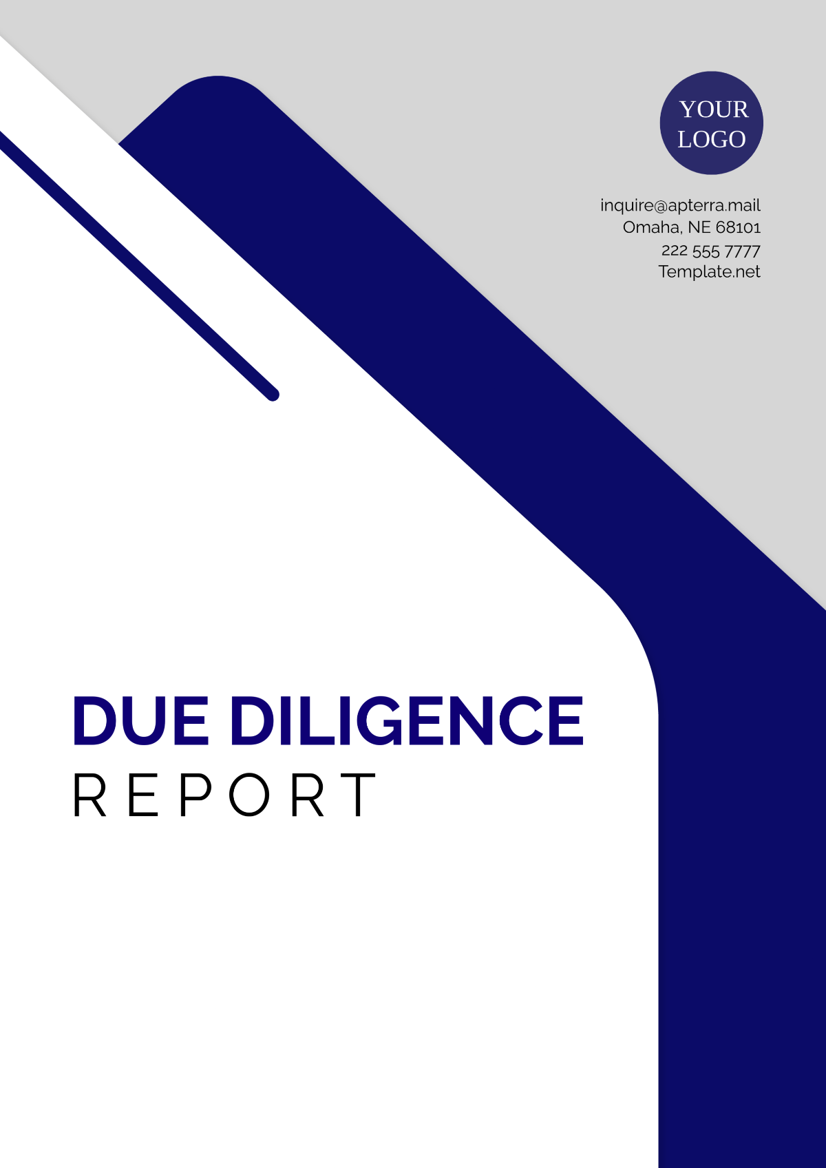 Due Diligence Report Format Template - Edit Online & Download