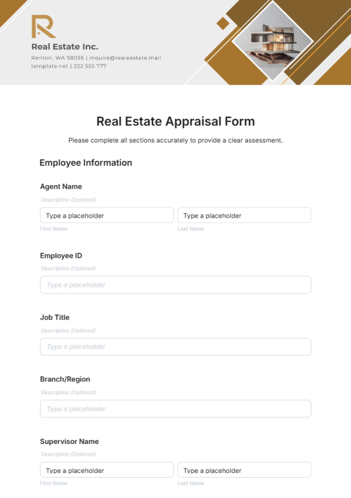 Real Estate Appraisal Form Template - Edit Online & Download