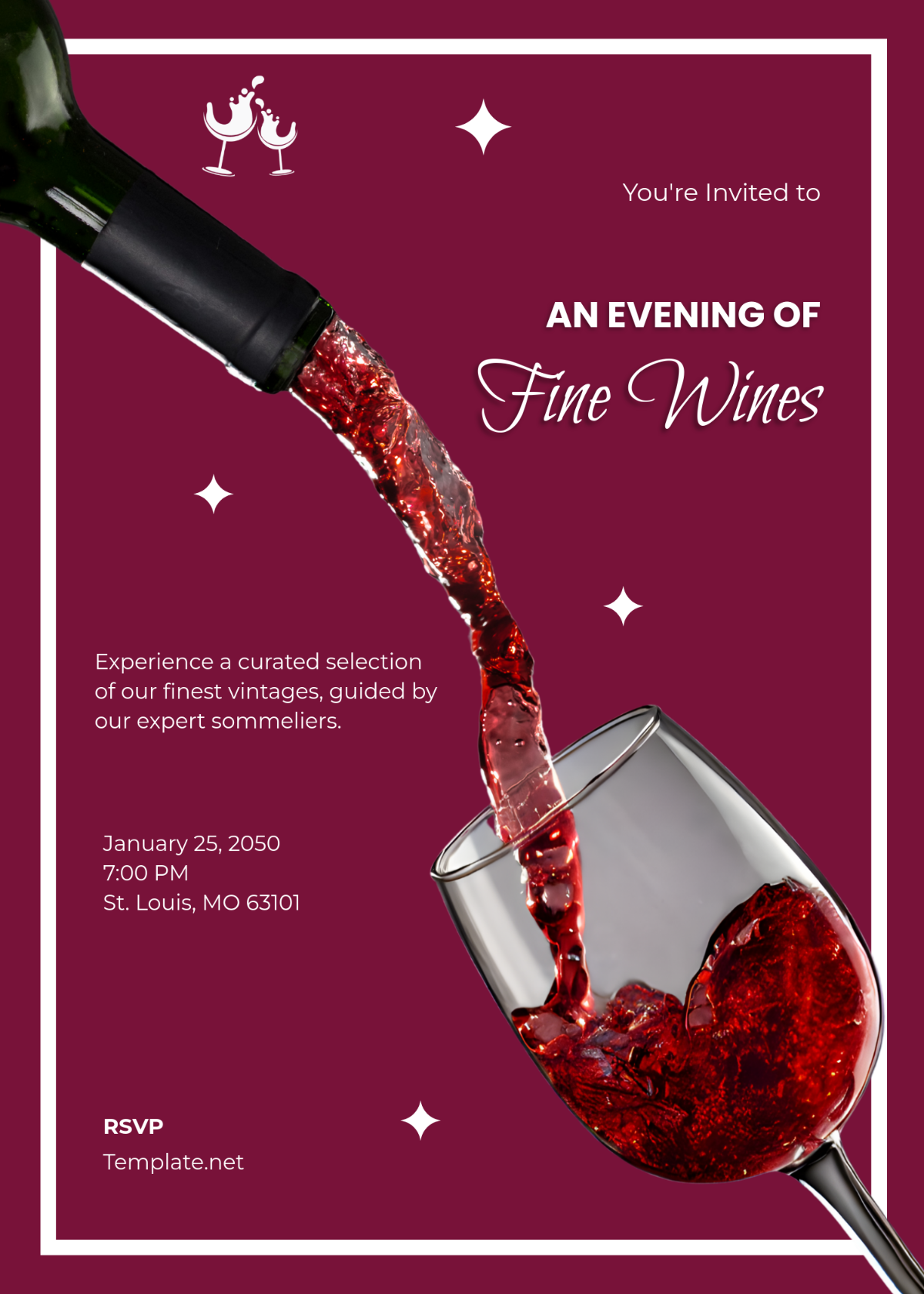 Wine Invitation Template