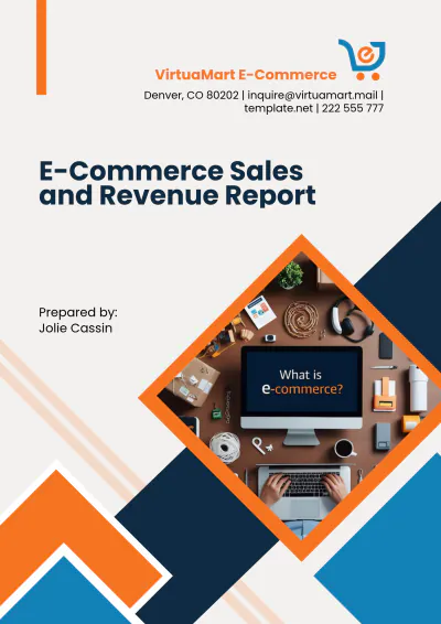 Free E-Commerce Sales and Revenue Report Template to Edit Online