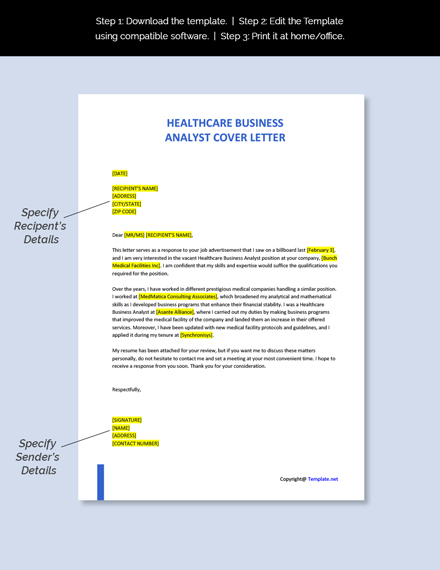 cover letter for healthcare it