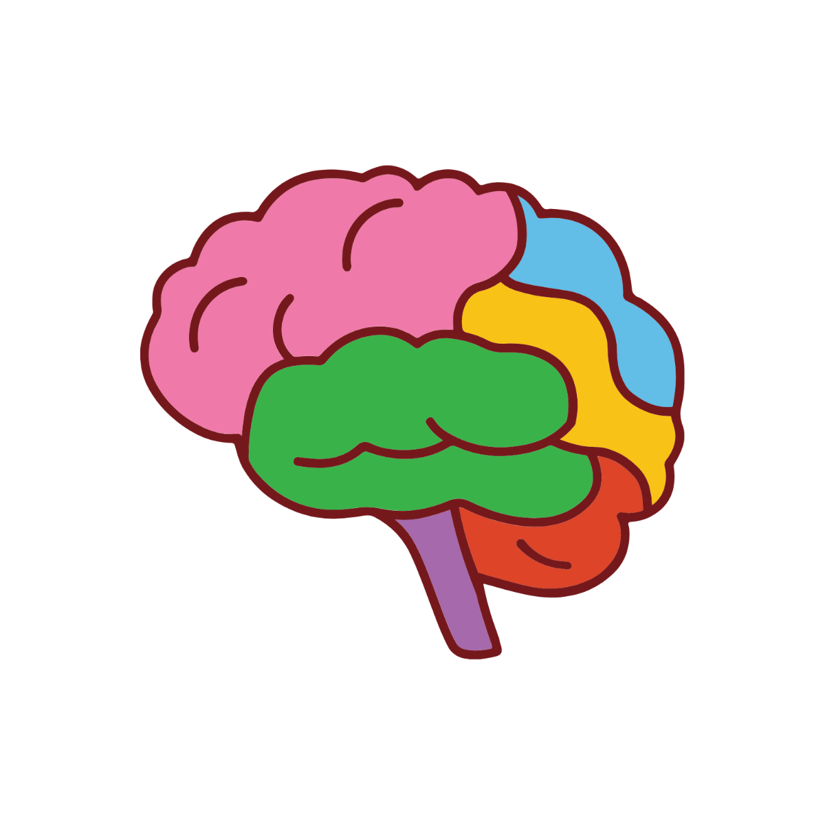 Illustrated Brain Clipart  - Edit Online | Template.net