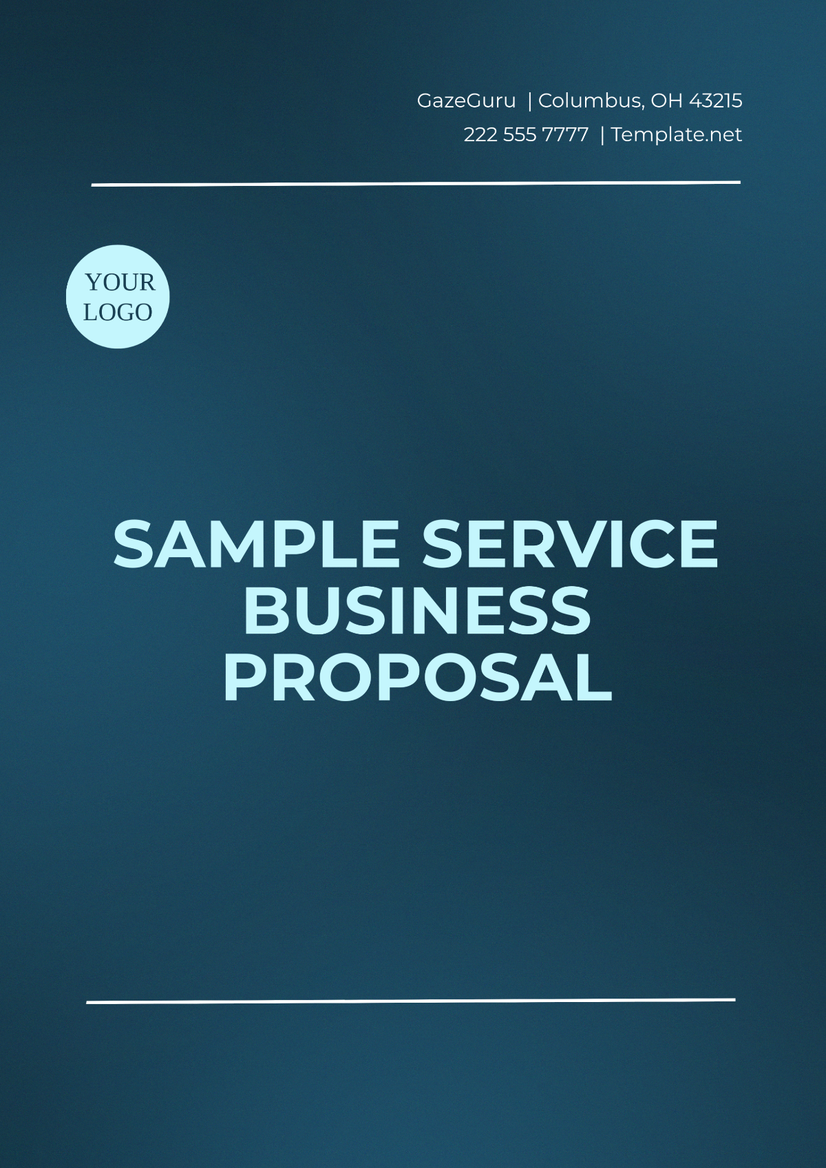 Sample Service Business Proposal Template