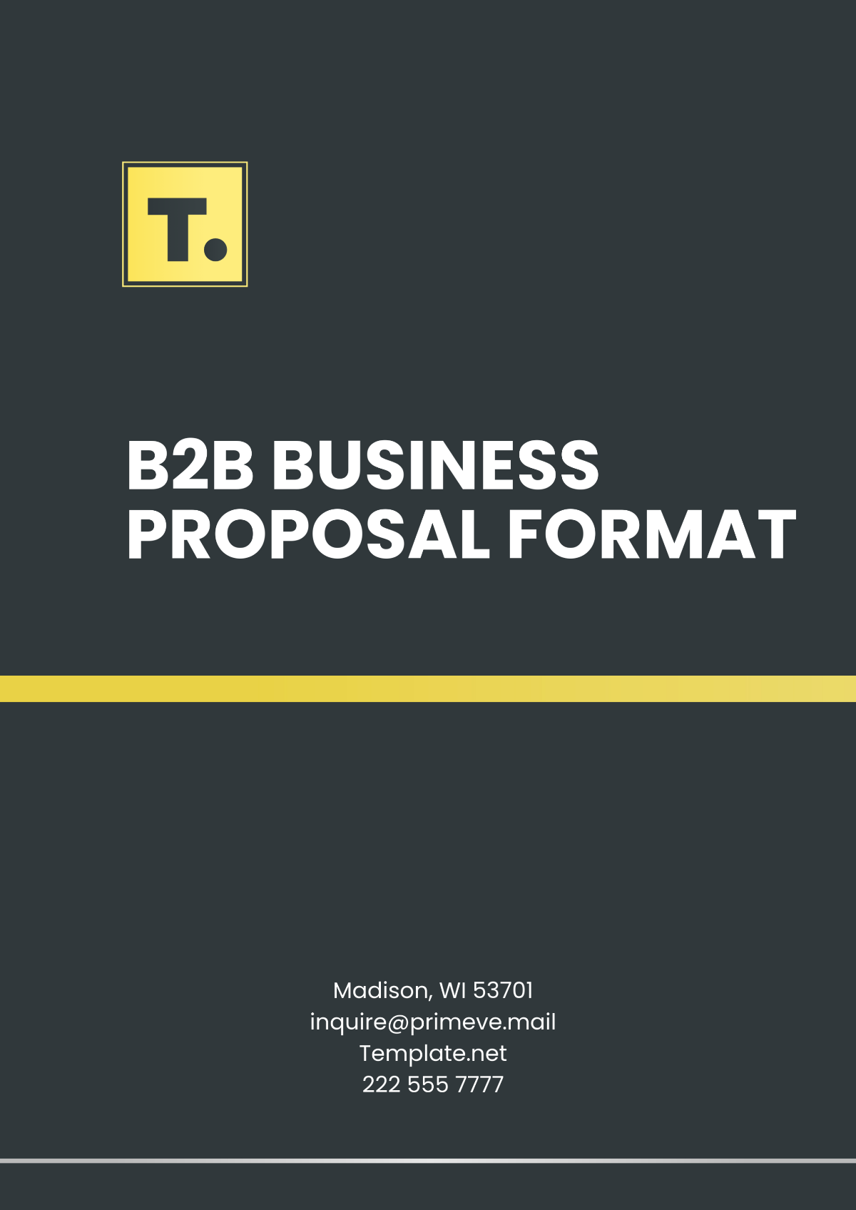 B2B Business Proposal Format Template