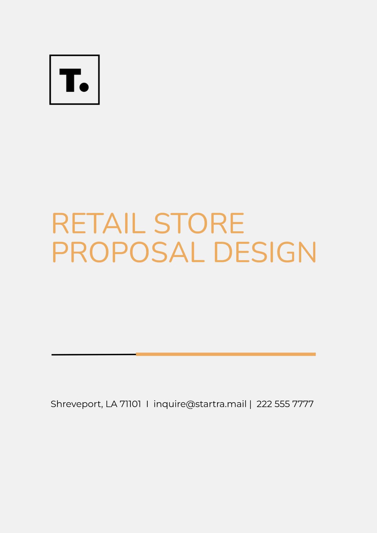 Retail Store Proposal Design Template