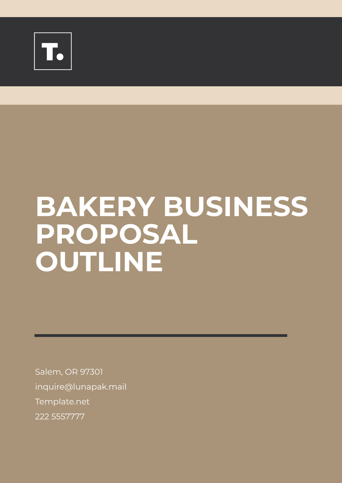 Bakery Business Proposal Outline Template