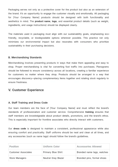 Free Retail Branding Guide Template to Edit Online