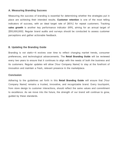 Free Retail Branding Guide Template to Edit Online