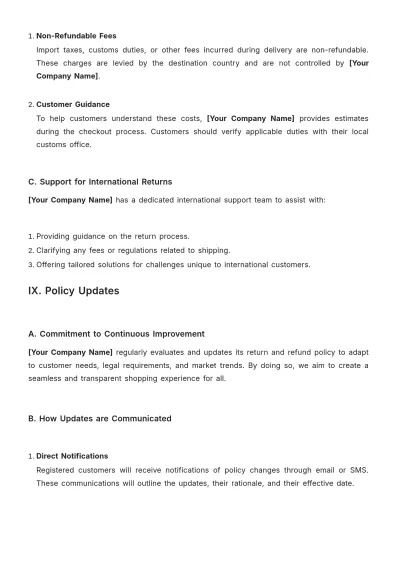 Free Retail Return and Refund Policy Template to Edit Online