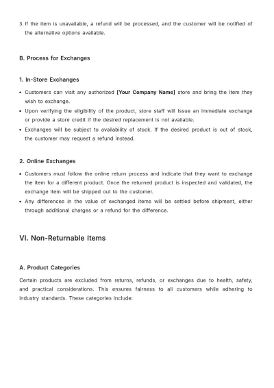 Free Retail Return and Refund Policy Template to Edit Online