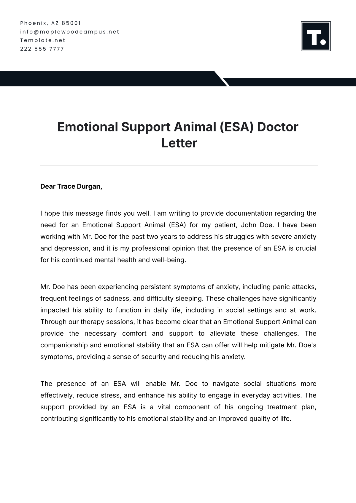 Free Doctor Disability Letter Template To Edit Online