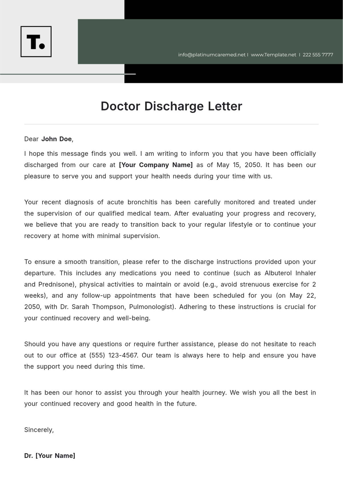 Free Doctor Discharge Letter Template To Edit Online Free Doctor Discharge Letter Template To Edit Online
