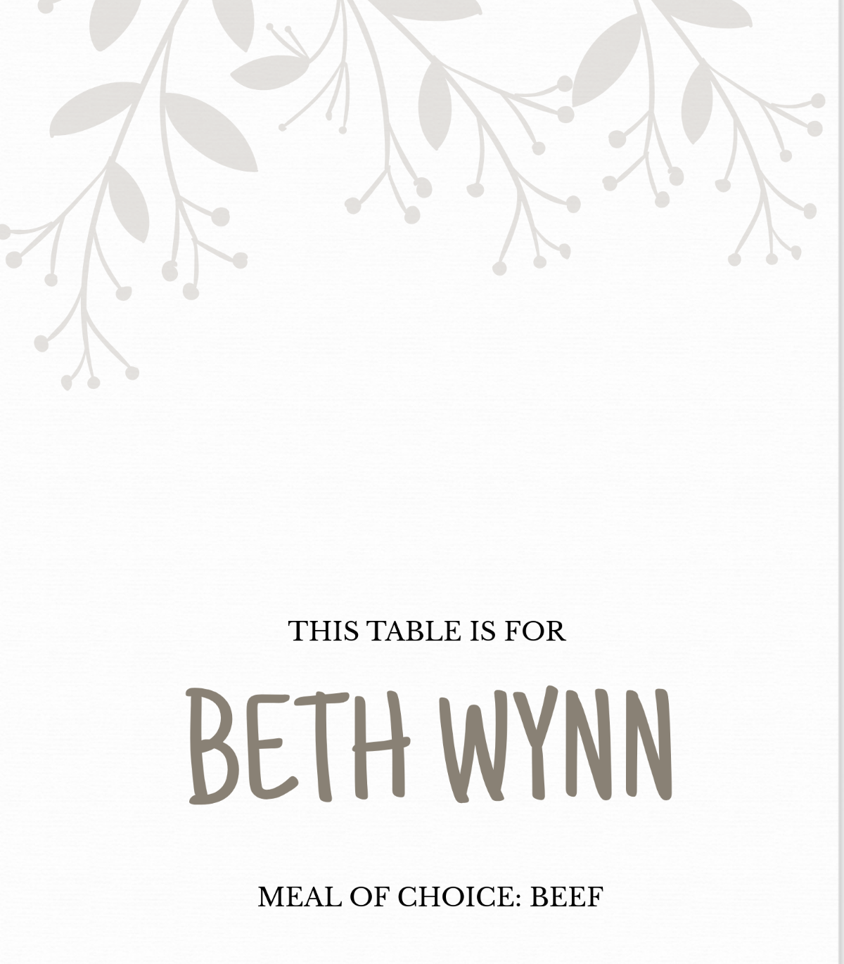 Modern Dinner Place Card Template - Edit Online & Download