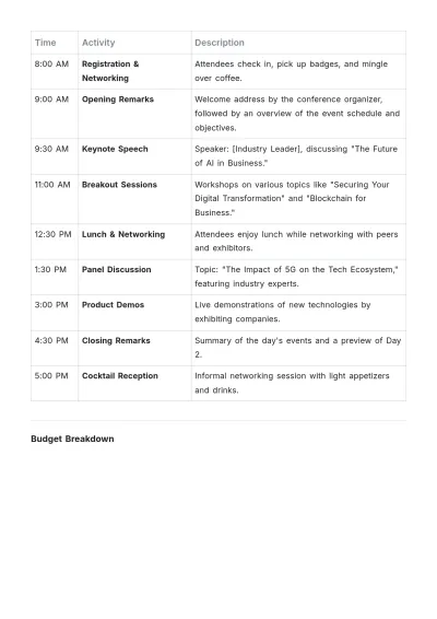 Free Event Proposal Template to Edit Online