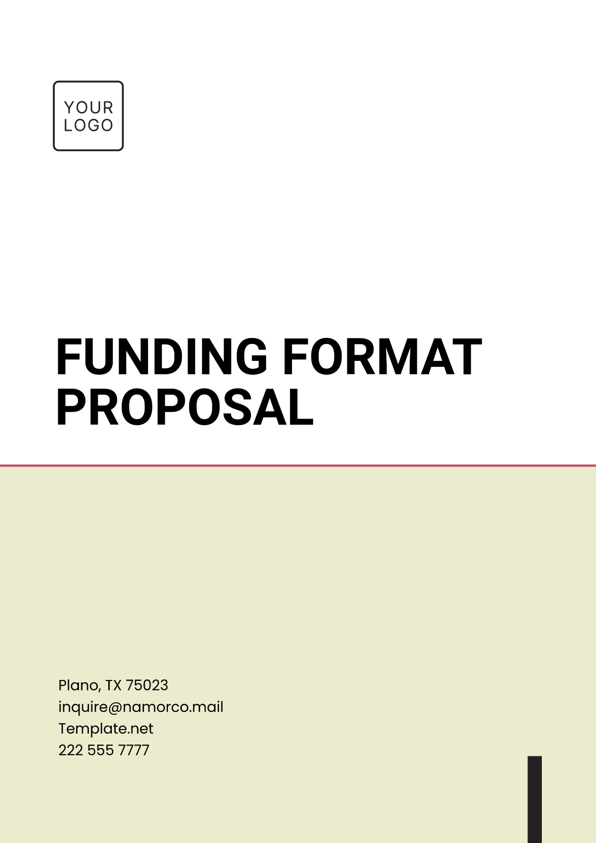 Funding Format Proposal Template - Edit Online & Download