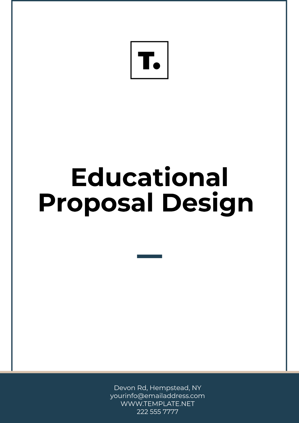 Educational Proposal Design Template - Edit Online & Download