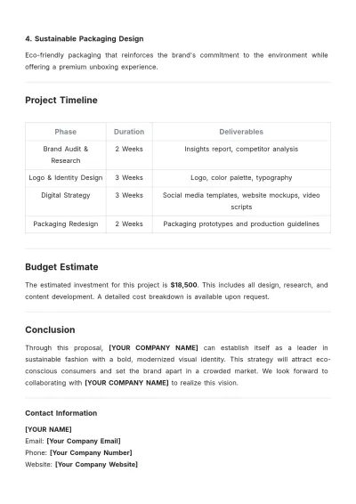 Free Creative Proposal Template to Edit Online