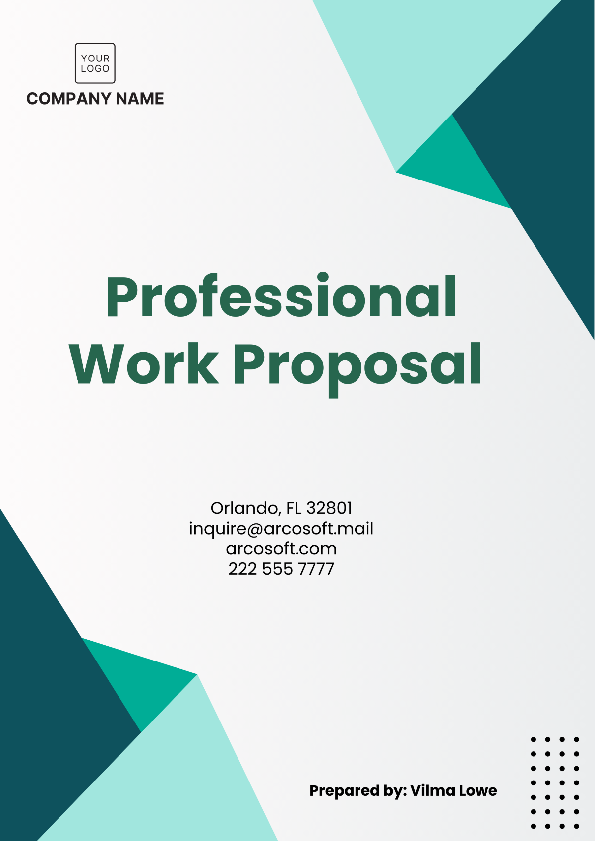 Professional Work Proposal Template - Edit Online & Download