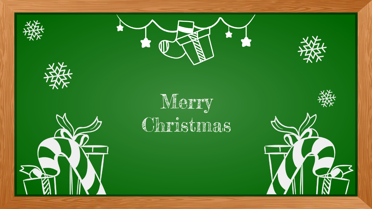 Free Christmas School Background Template