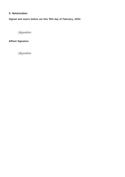 Free Affidavit of Ownership Template to Edit Online