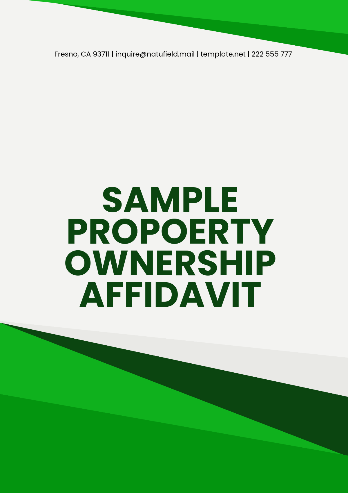 Sample Property Ownership Affidavit Template - Edit Online & Download