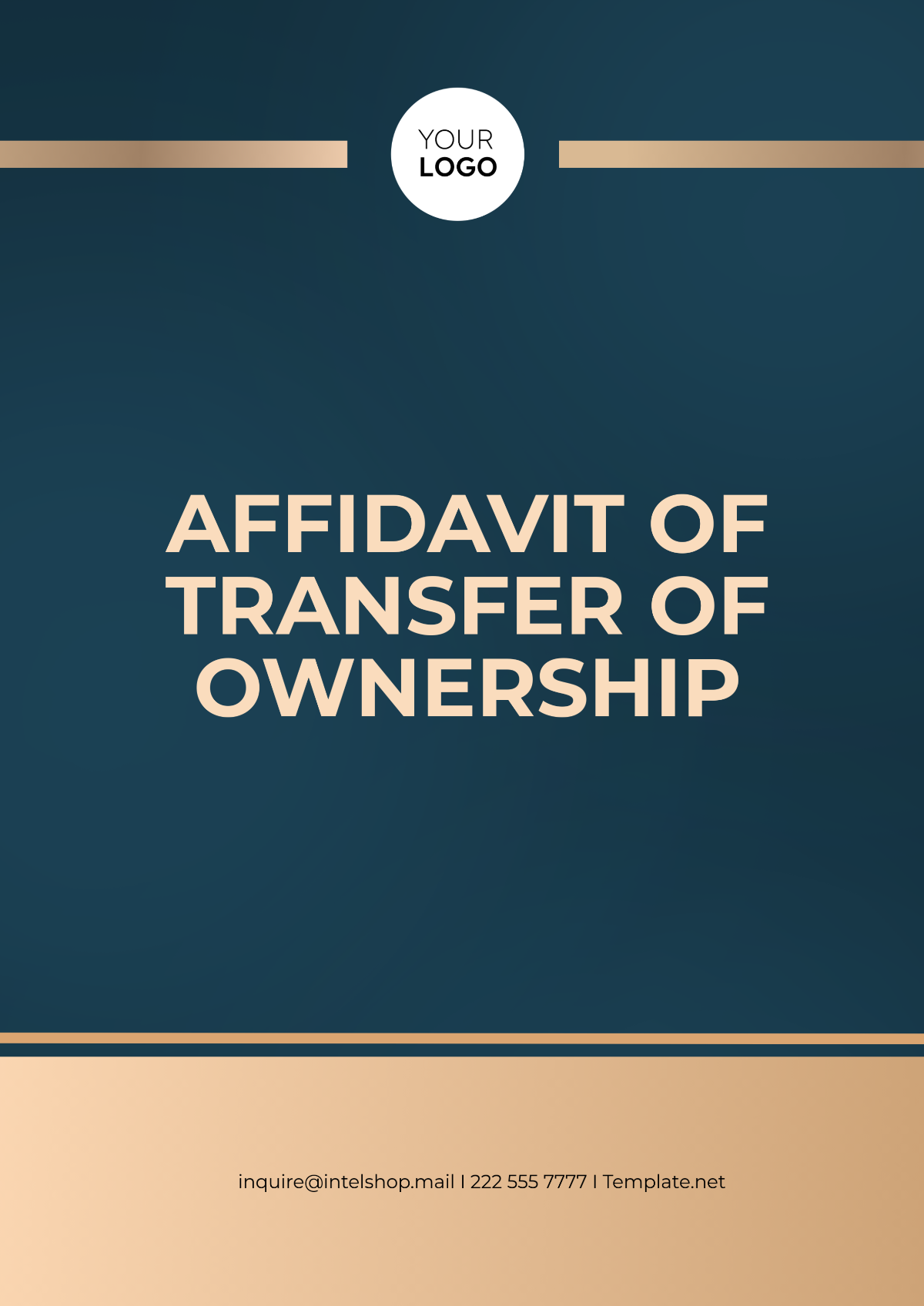 Affidavit of Transfer of Ownership Template - Edit Online & Download