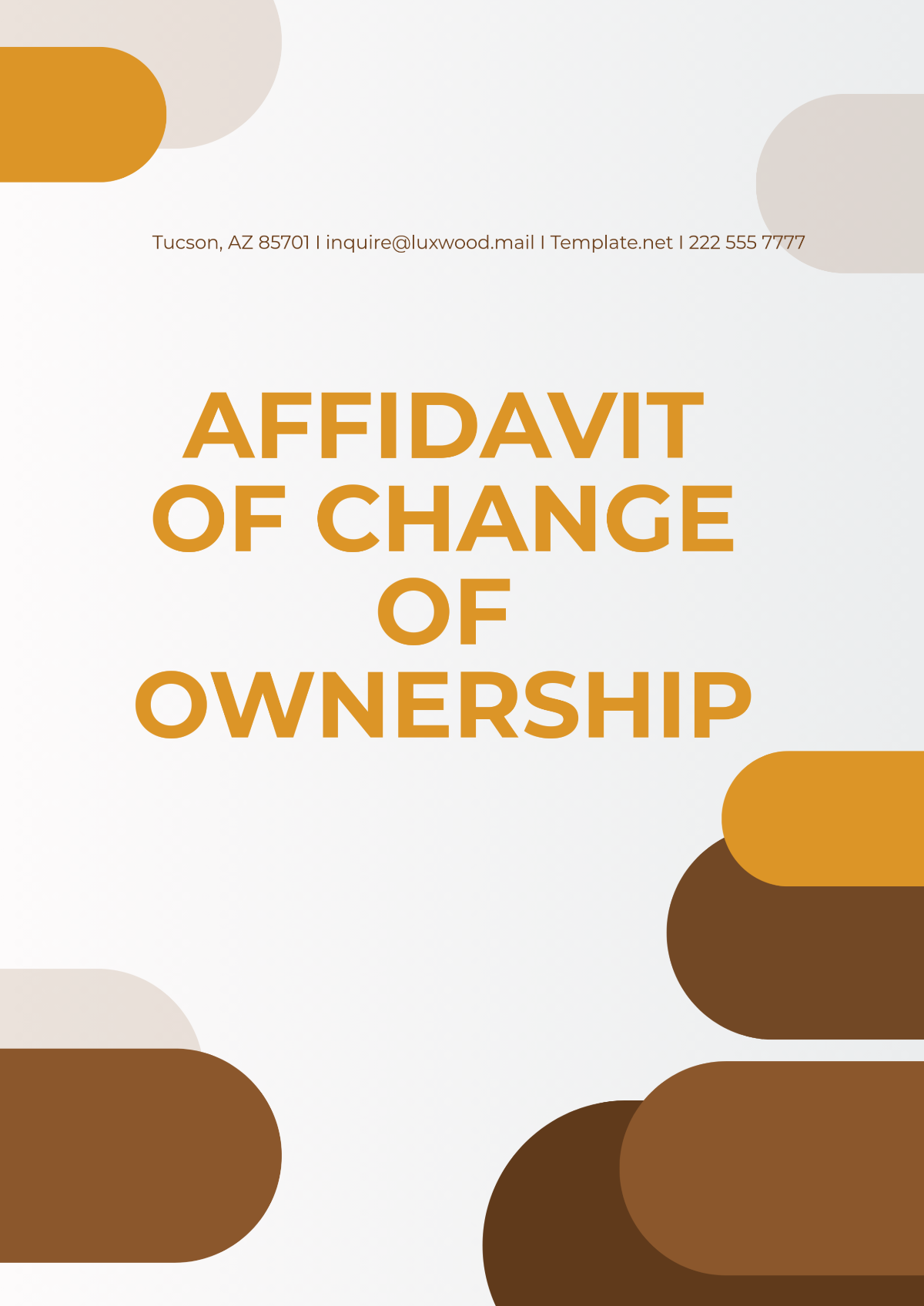 Affidavit of Change of Ownership Template - Edit Online & Download