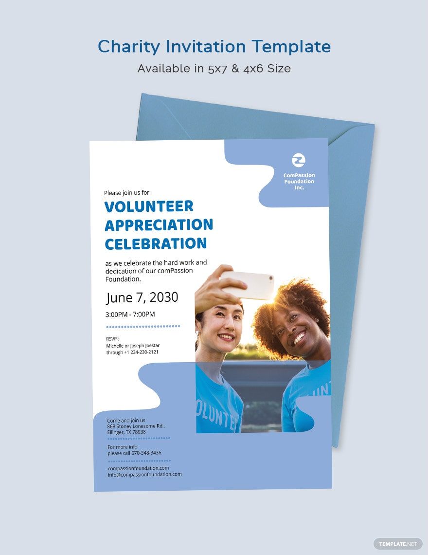 Charity Invitation Template - Download in Word, PDF, Illustrator, PSD