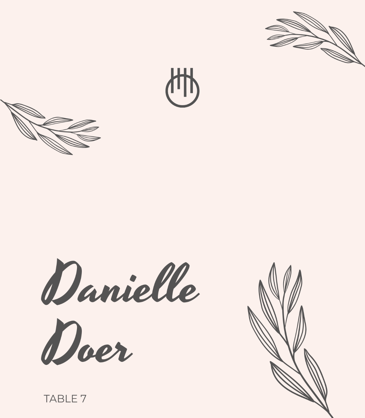 Aesthetic Place Card Template - Edit Online & Download