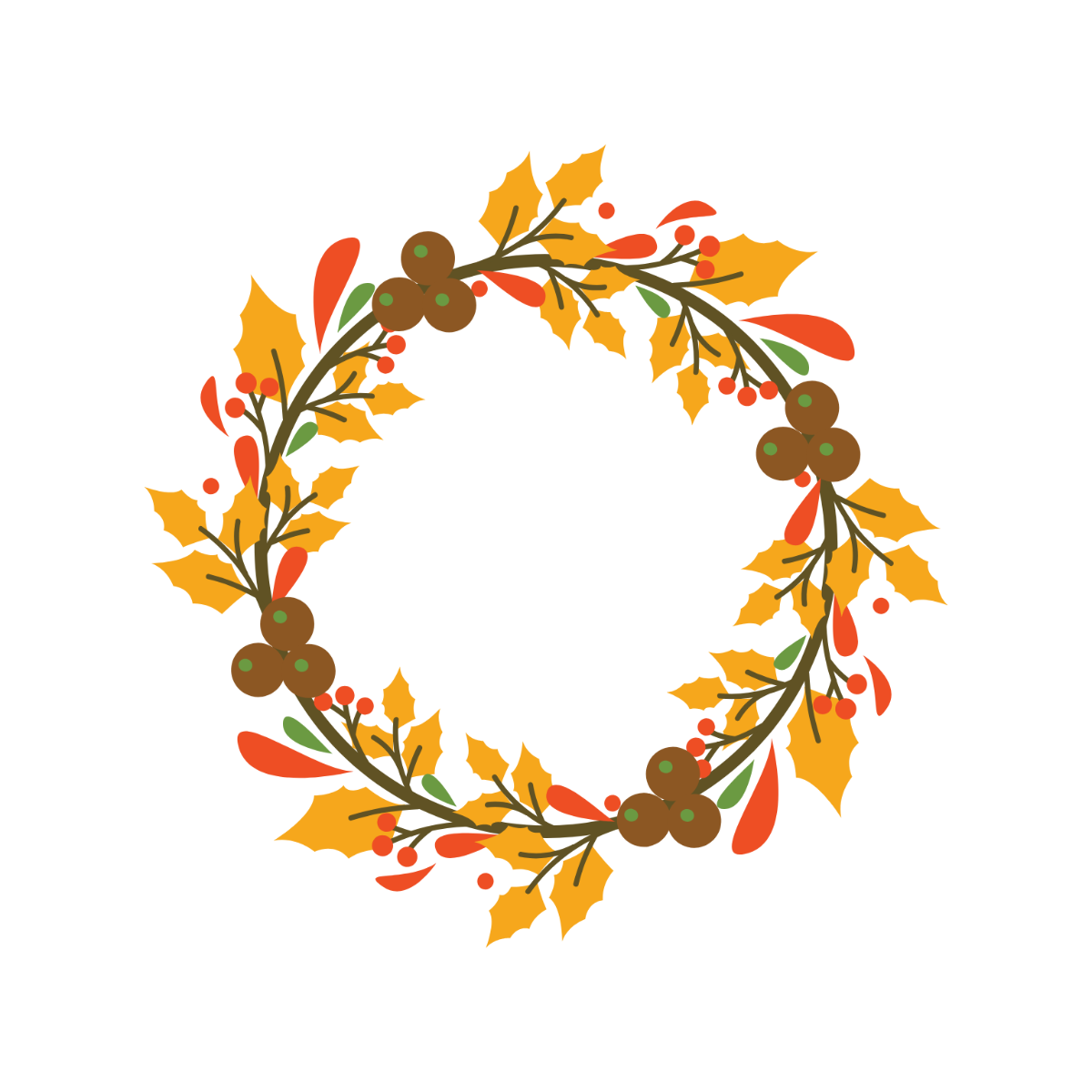 Fall Wreath Clipart