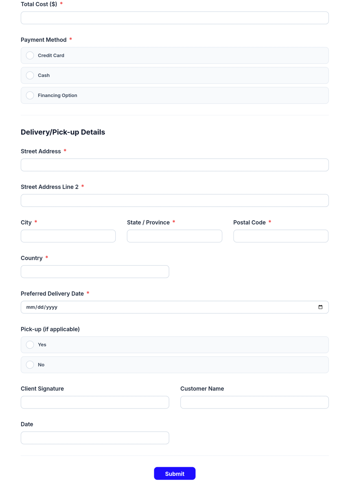 Free Automotive Order Form Template & AI Automotive Order Form Maker