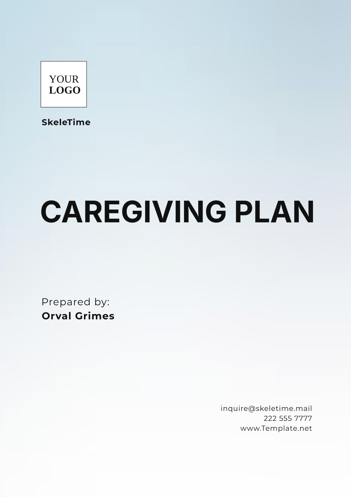 Aesthetic Caregiving Plan Template - Edit Online & Download