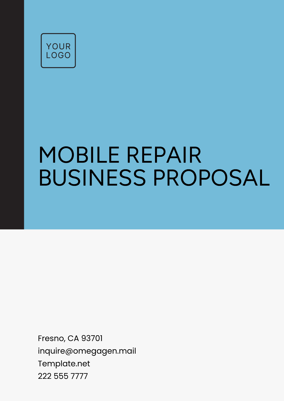 Mobile Repair Business Proposal Template - Edit Online & Download