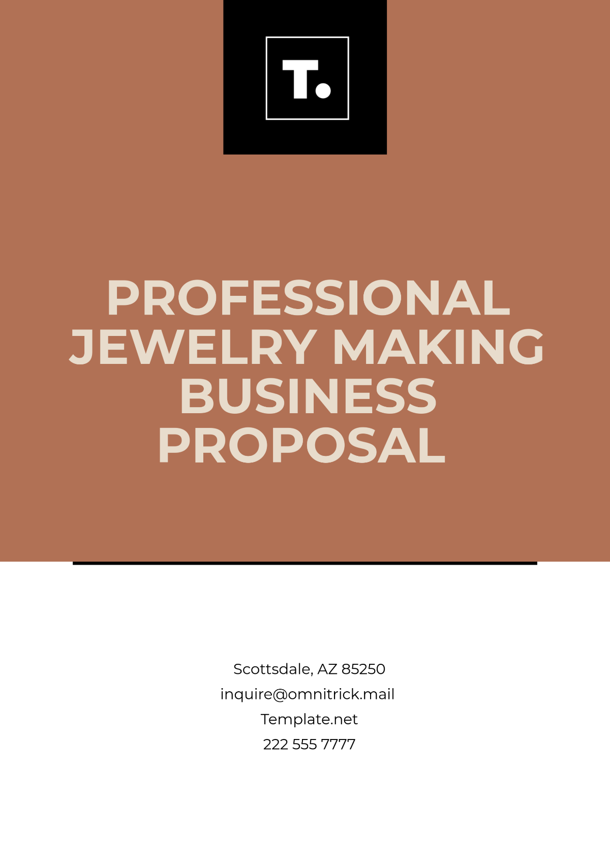 Professional Jewelry Making Business Proposal Template - Edit Online & Download