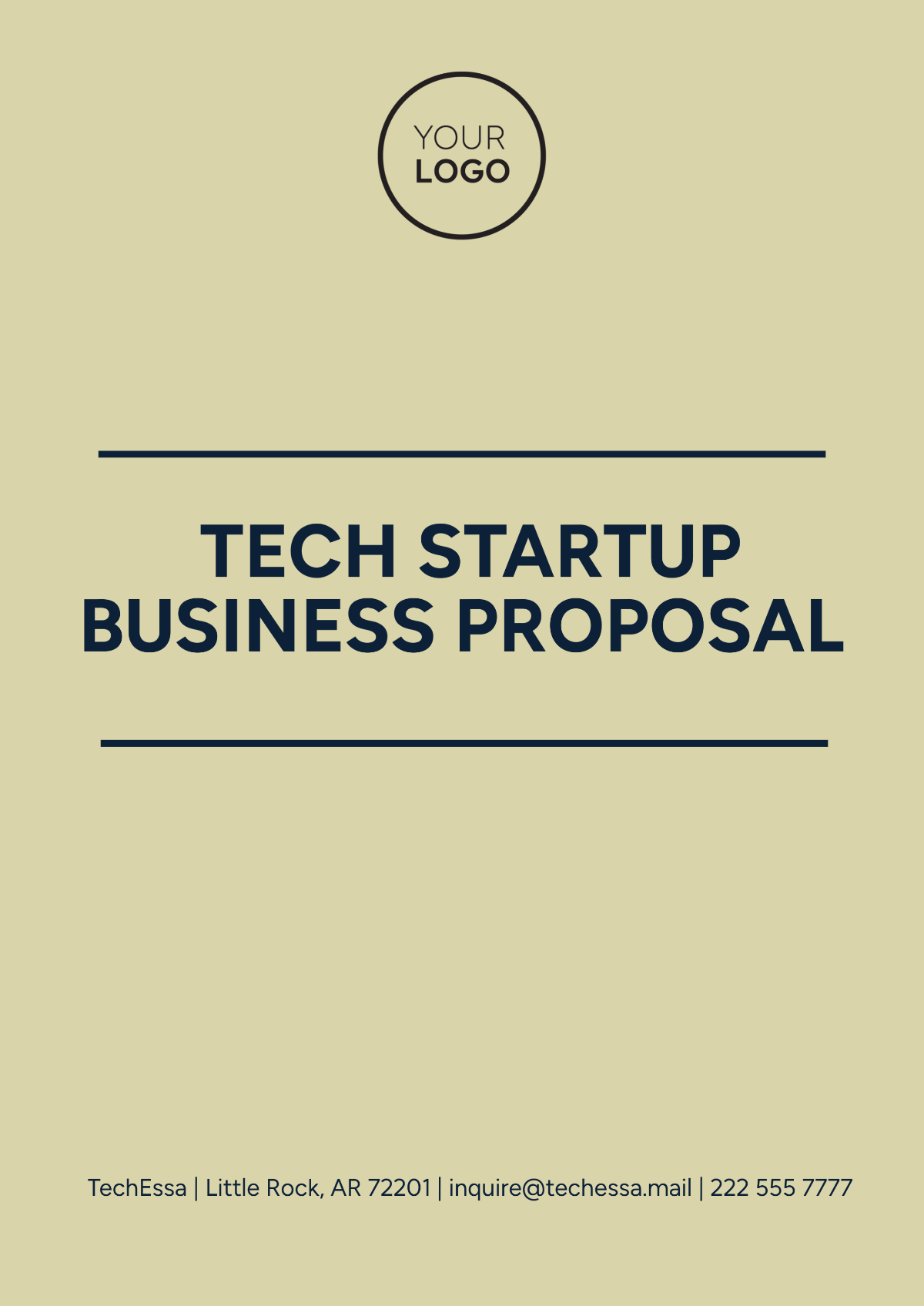 Tech Startup Business Proposal Template - Edit Online & Download