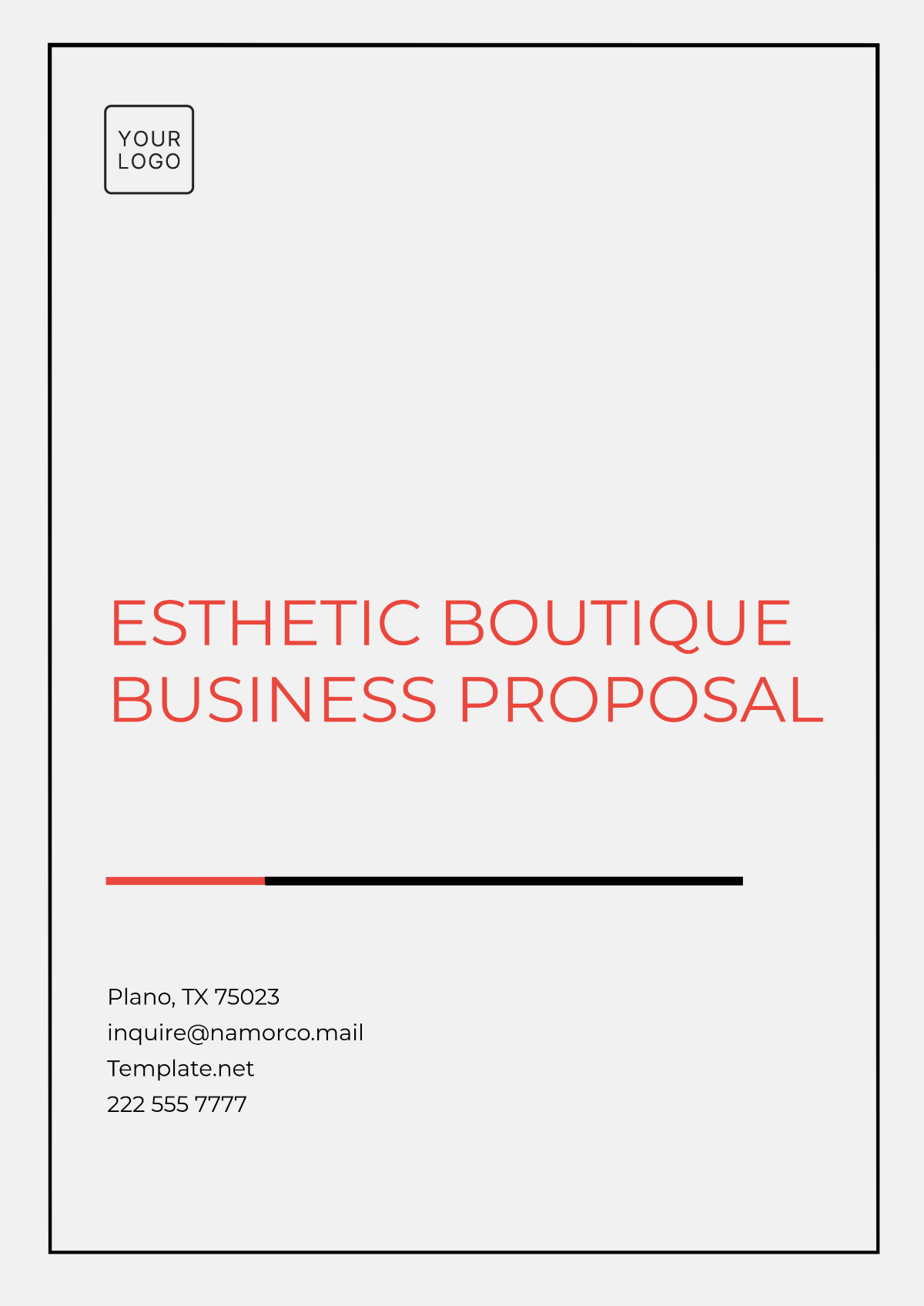 Aesthetic Boutique Business Proposal Template - Edit Online & Download