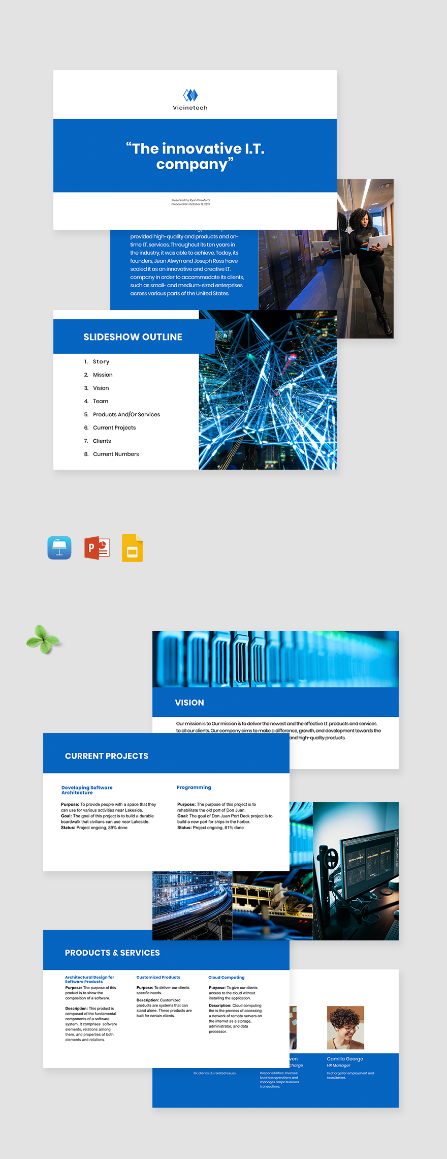 Software Company Presentation Template - Google Slides, Apple Keynote ...