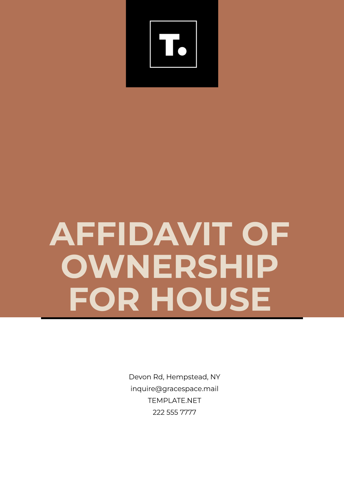 Affidavit of Ownership for House Template - Edit Online & Download