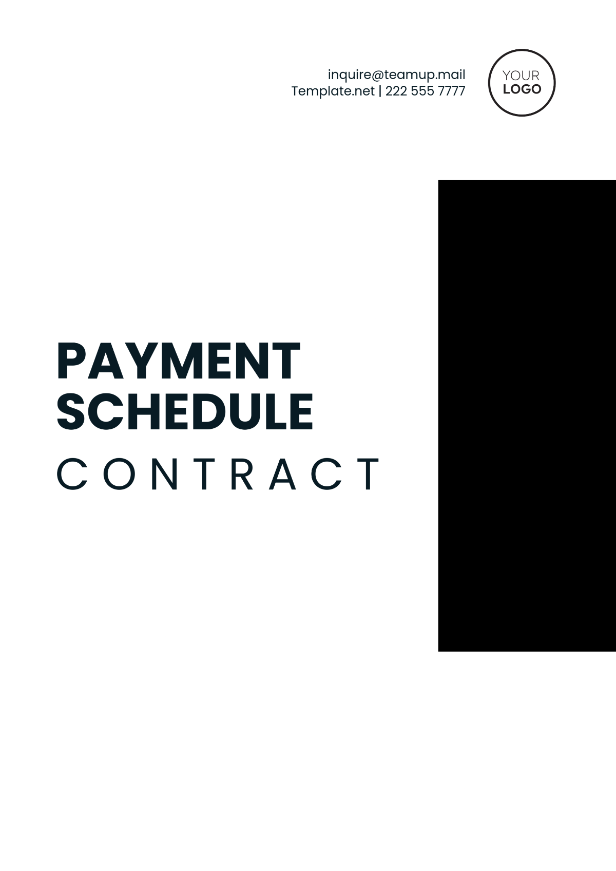 Payment Schedule Contract Template - Edit Online & Download