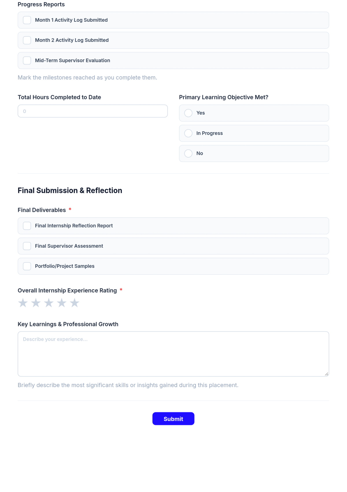 Free College Internship Checklist Template & AI Maker Free College Internship Checklist Template & AI Maker