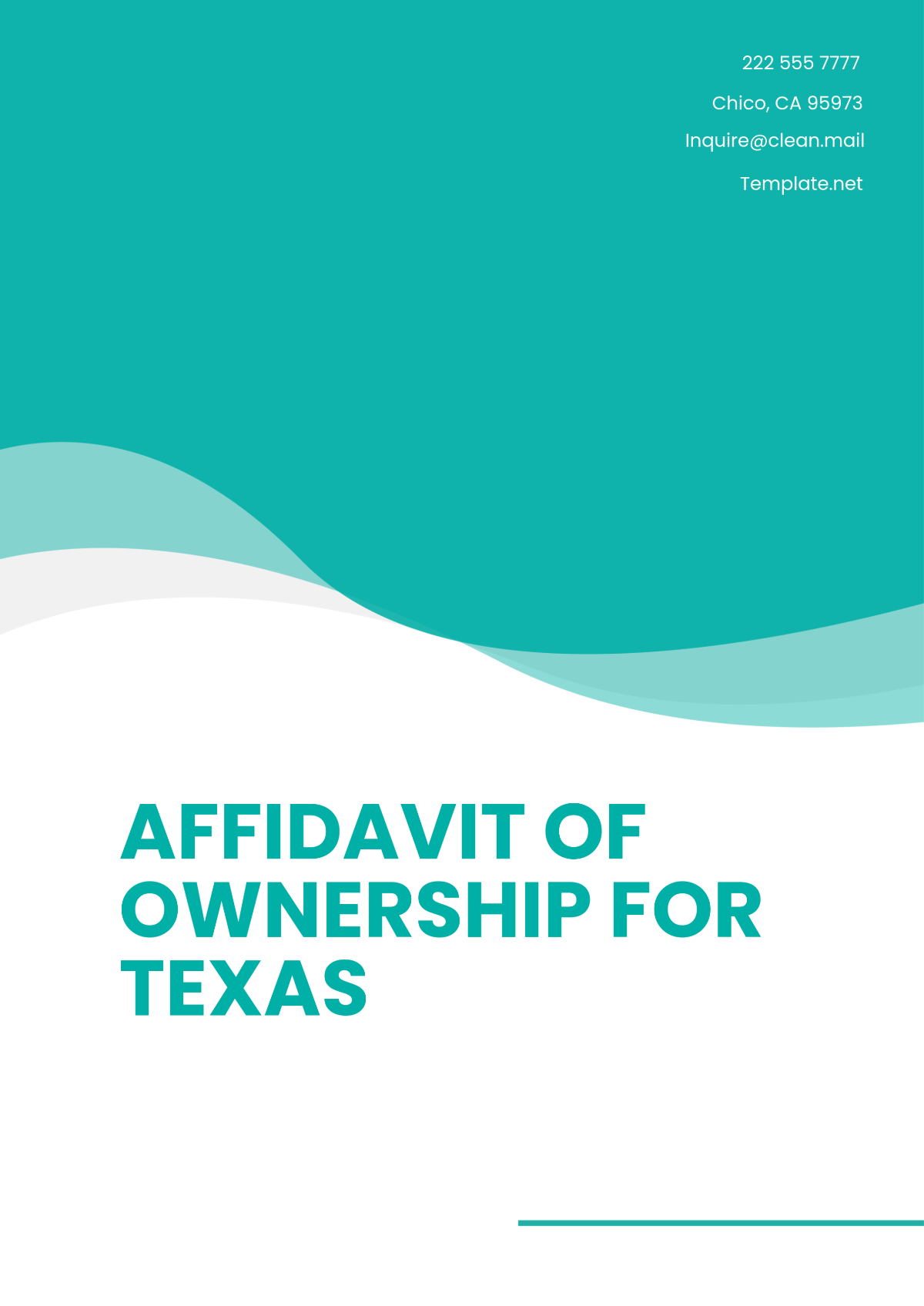 Affidavit of Ownership for Texas Template - Edit Online & Download