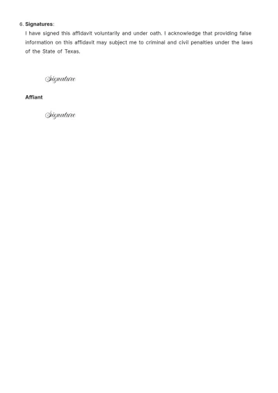 Free Affidavit of Ownership for Texas Template to Edit Online