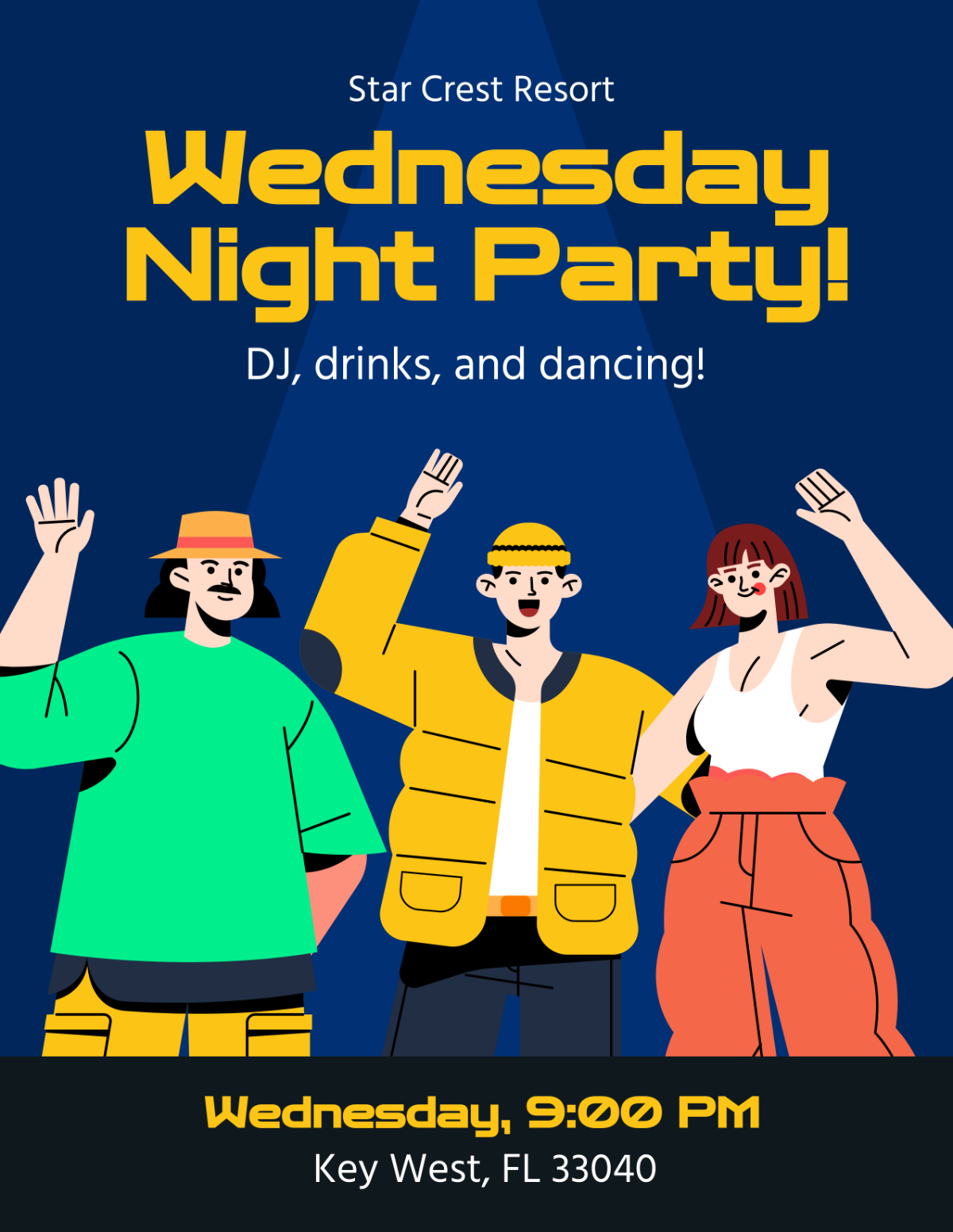 Free Wednesday Night Party Flyer Template