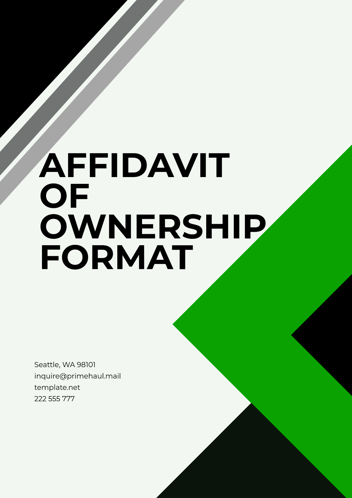 Affidavit of Ownership Format Template - Edit Online & Download