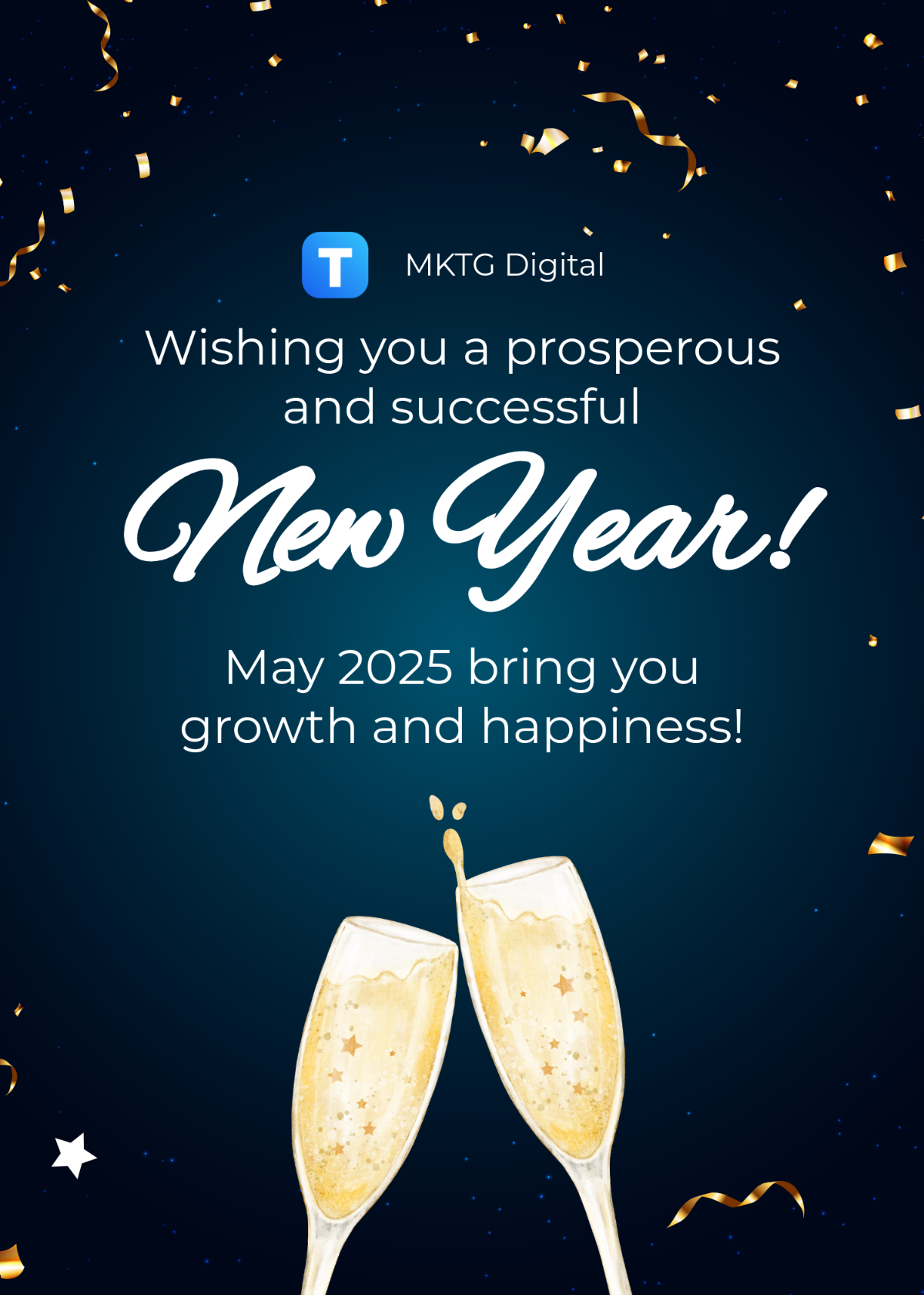 Corporate New Year Greeting Card Template - Edit Online & Download