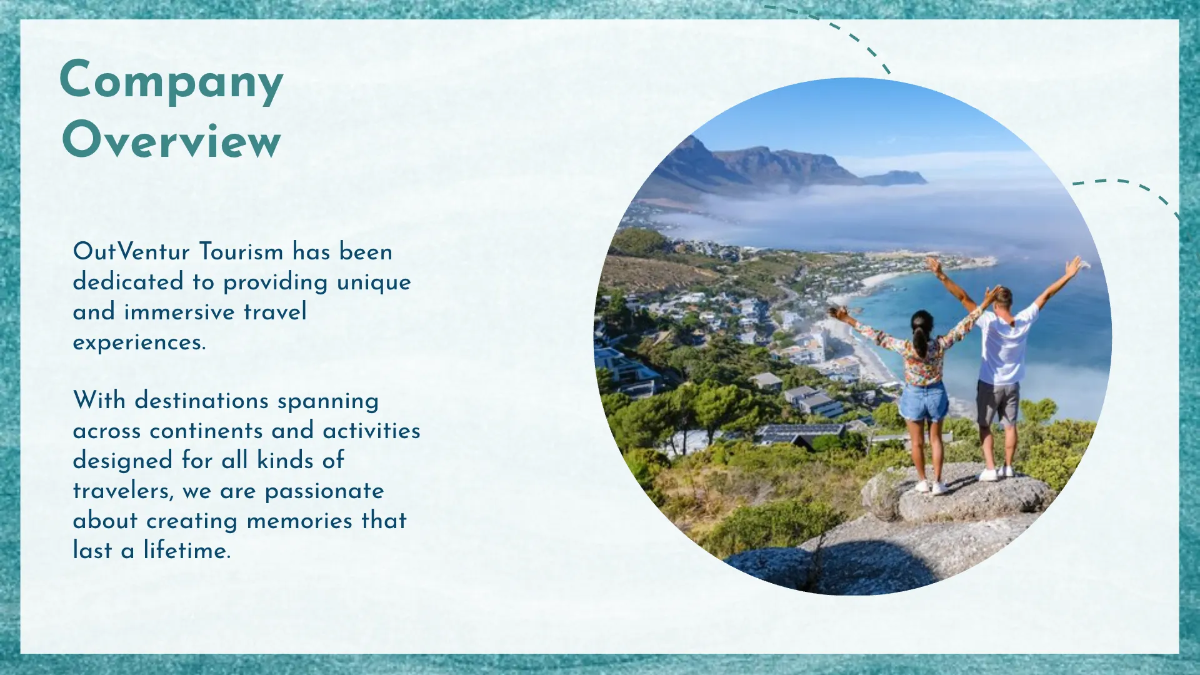 Free Tourism Sales Presentation Template to Edit Online